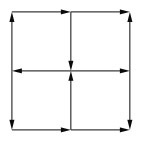 12 fyrsikker. 8 fyrstikker som danner det ytre kvadratet, 4 fyrstikker som danner 4 små kvadrater inne i det ytre.